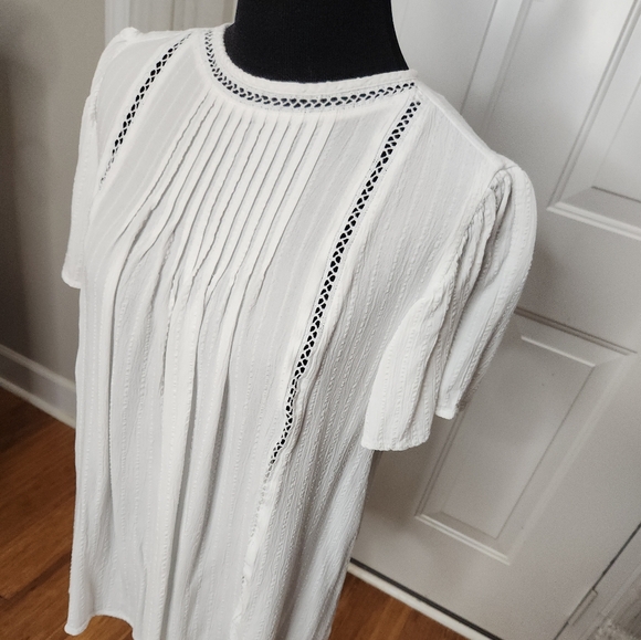 Knox Rose White Flutter Sleeve Size XS - Picture 2 of 5